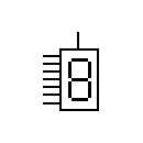 Símbolo de display LED de 7 segmentos